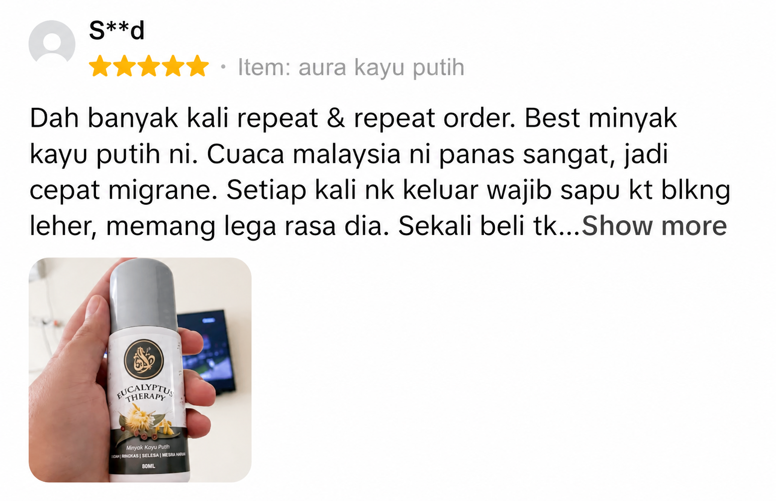 Testimoni pelanggan 1